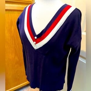 Collectif Blue Retro Sweater